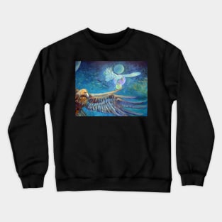 Cosmic Eagles Painting Crewneck Sweatshirt